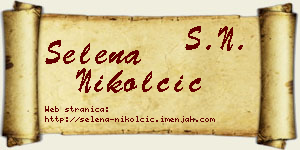 Selena Nikolčić vizit kartica